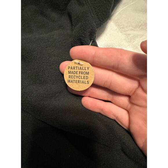 PINK VS Quarter Zip Pullover Cropped Fleece Women's Size Small Black NWT - Picture 5 of 10